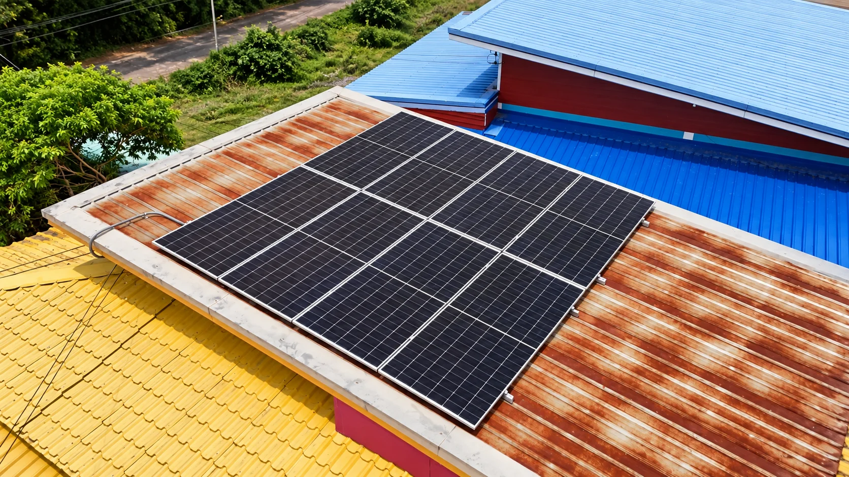 งานติดตั้งโซลาร์รูฟท็อปบ้านพักอาศัย 5 kW ระบบ 1 เฟส — อินเวอร์เตอร์ Huawei SUN2000-5KTL-L1 แผง JA Solar 630 W (SUNX-100010516 ภาพที่ 2)