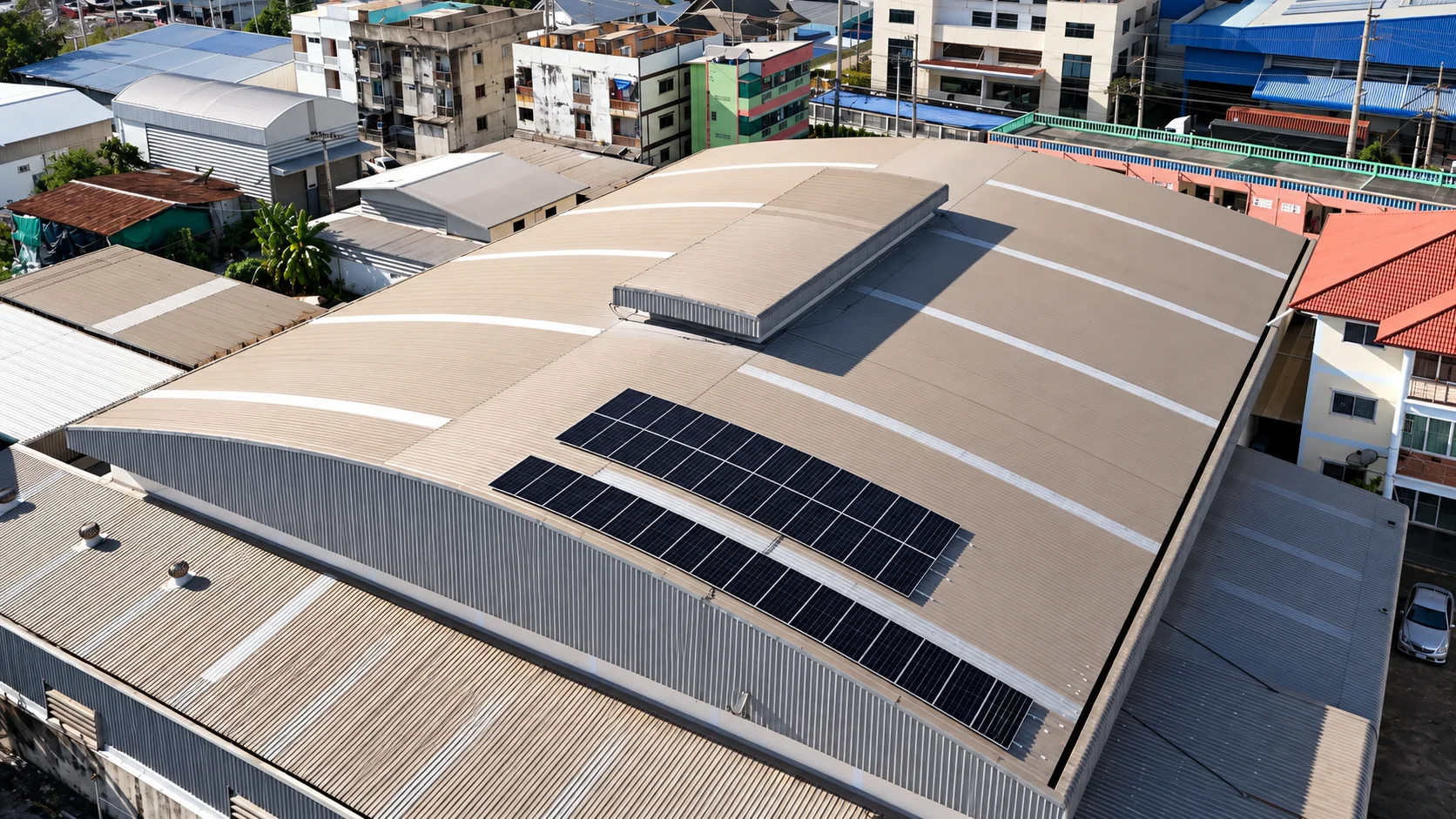 งานติดตั้งโซลาร์รูฟท็อปโรงงาน 25 kW ระบบ 3 เฟส — อินเวอร์เตอร์ Huawei SUN2000-20KTL-M5 แผง JA Solar 630 W (SUNX-100010539 ภาพที่ 2)