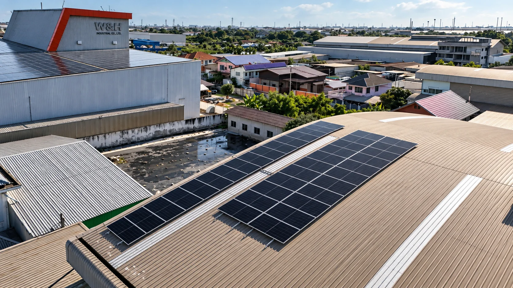 งานติดตั้งโซลาร์รูฟท็อปโรงงาน 25 kW ระบบ 3 เฟส — อินเวอร์เตอร์ Huawei SUN2000-20KTL-M5 แผง JA Solar 630 W (SUNX-100010539 ภาพที่ 4)