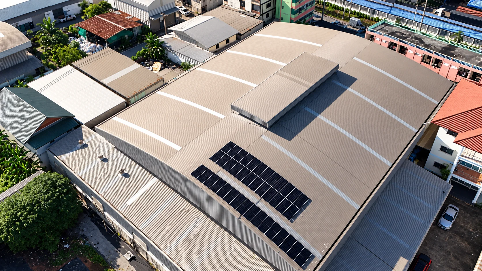 งานติดตั้งโซลาร์รูฟท็อปโรงงาน 25 kW ระบบ 3 เฟส — อินเวอร์เตอร์ Huawei SUN2000-20KTL-M5 แผง JA Solar 630 W (SUNX-100010539 ภาพที่ 5)